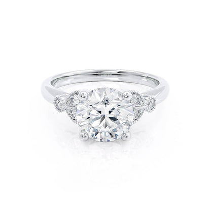 1.5 CT Round Cluster Moissanite Engagement Ring