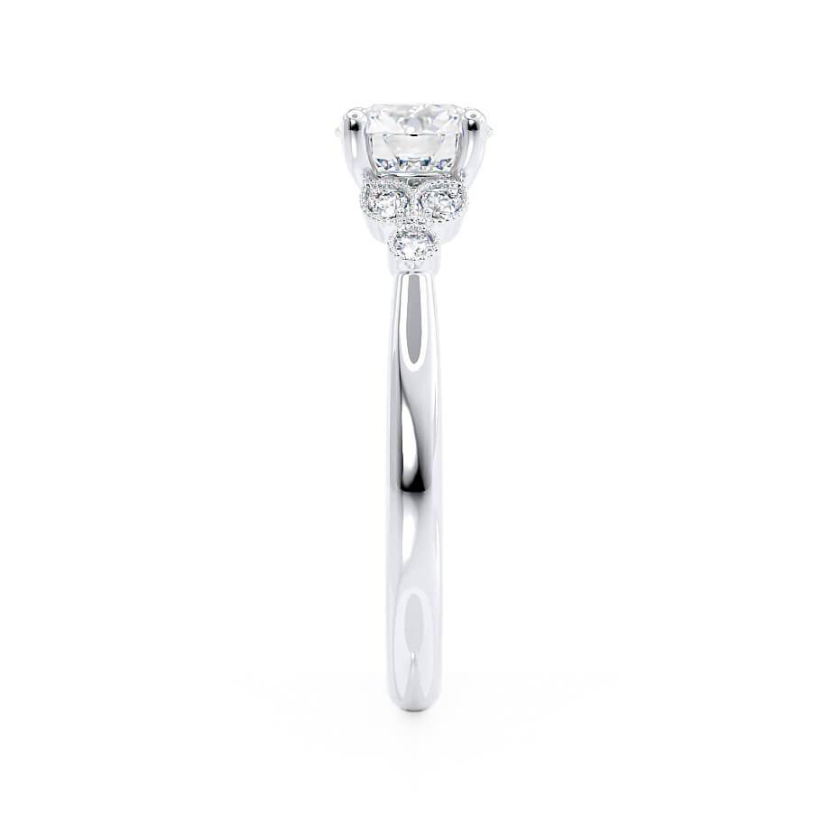 1.5 CT Round Cluster Moissanite Engagement Ring
