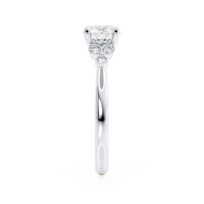 1.5 CT Round Cluster Moissanite Engagement Ring