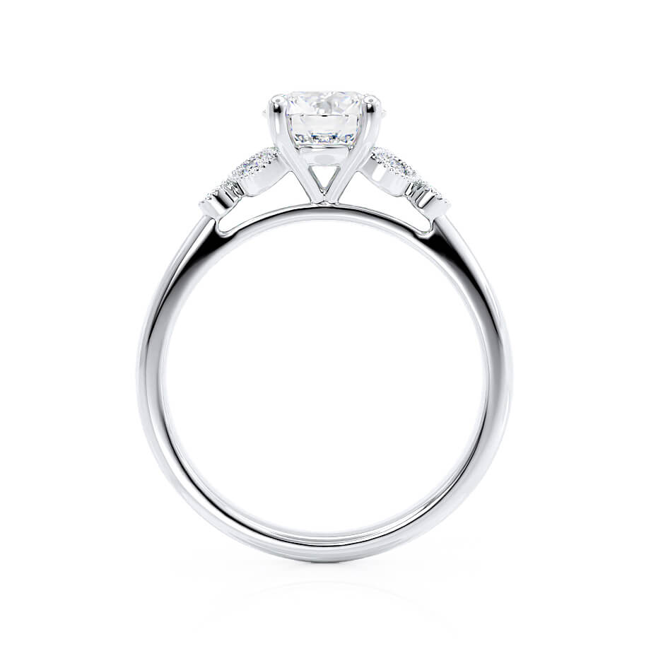 1.5 CT Round Cluster Moissanite Engagement Ring