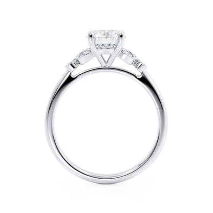 1.5 CT Round Cluster Moissanite Engagement Ring