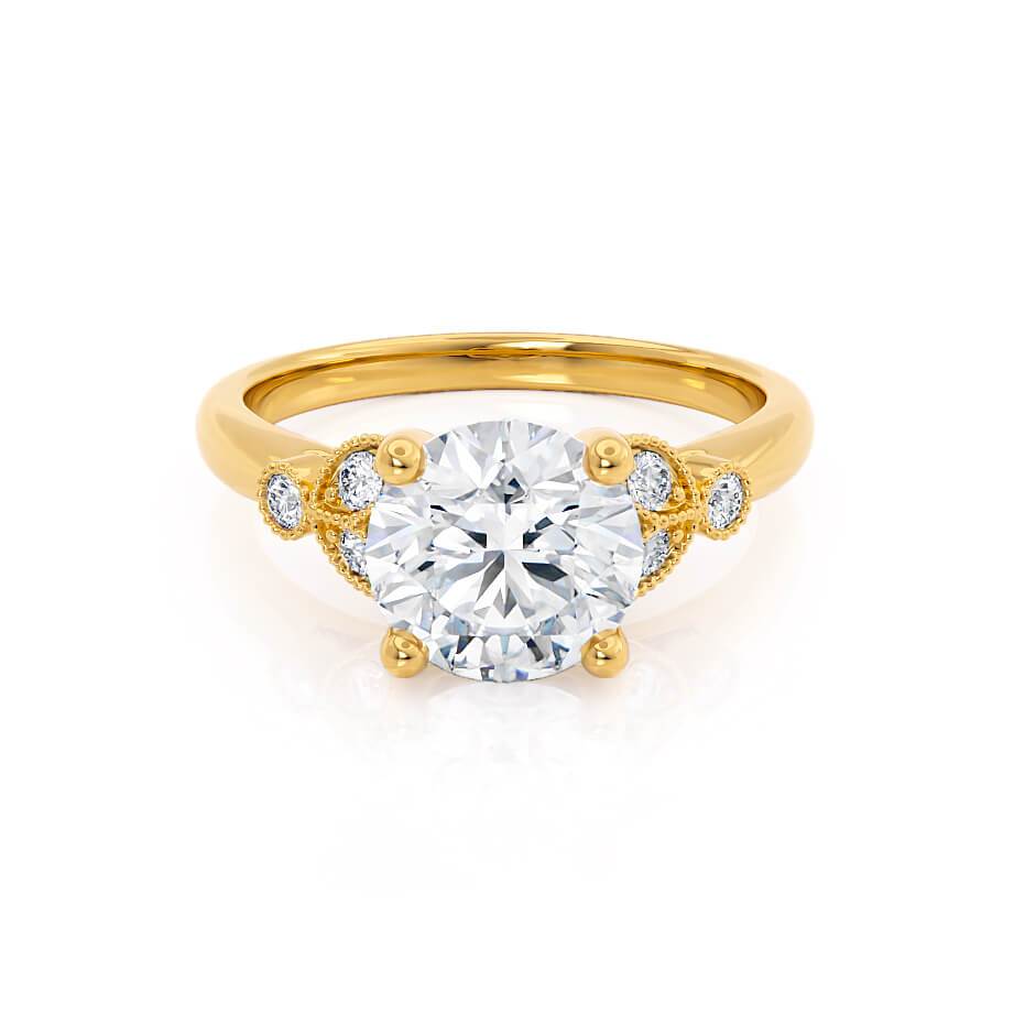1.5 CT Round Cluster Moissanite Engagement Ring