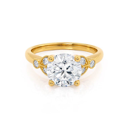 1.5 CT Round Cluster Moissanite Engagement Ring