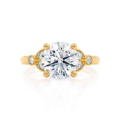 1.5 CT Round Cluster Moissanite Engagement Ring
