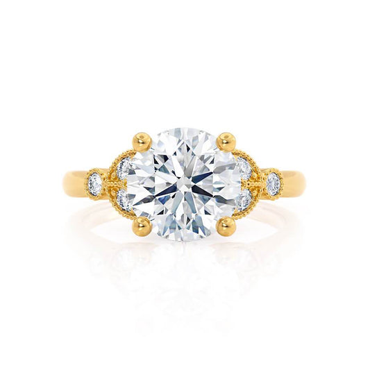 1.5 CT Round Cluster Moissanite Engagement Ring