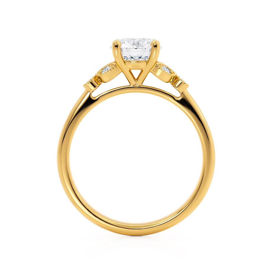 1.5 CT Round Cluster Moissanite Engagement Ring