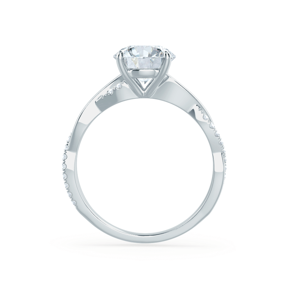1.5 CT Oval Pave Moissanite Engagement Ring