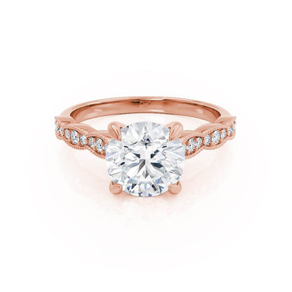 1 CT Round Pave Moissanite Engagement Ring