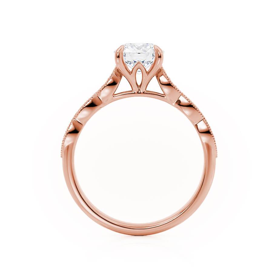 1 CT Round Pave Moissanite Engagement Ring