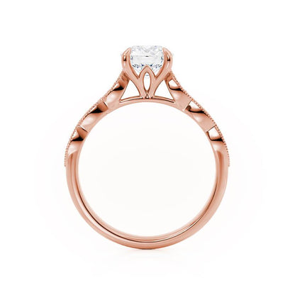 1 CT Round Pave Moissanite Engagement Ring