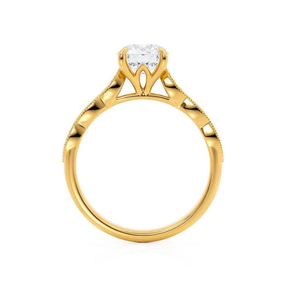 1.2 CT Round Pave Moissanite Engagement Ring