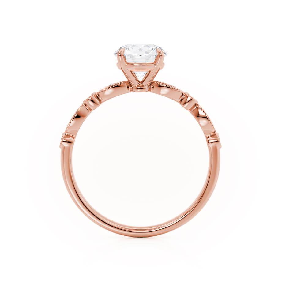 1 CT Round Pave Moissanite Engagement Ring