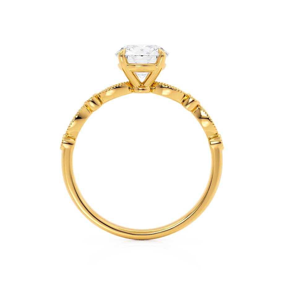 1 CT Round Pave Moissanite Engagement Ring