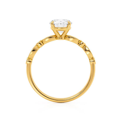 1 CT Round Pave Moissanite Engagement Ring