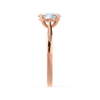 1.5 CT Oval Solitaire Moissanite Engagement Ring