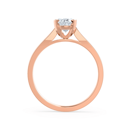 1.5 CT Oval Solitaire Moissanite Engagement Ring