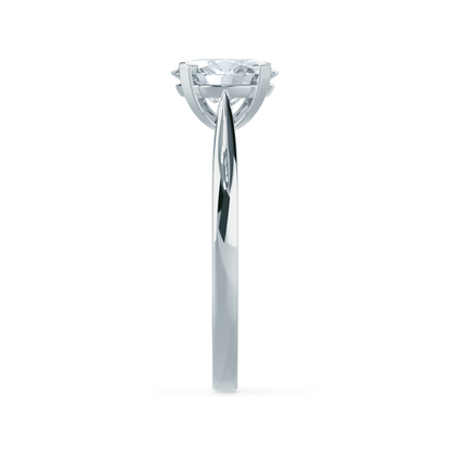 1.5 CT Oval Solitaire Moissanite Engagement Ring