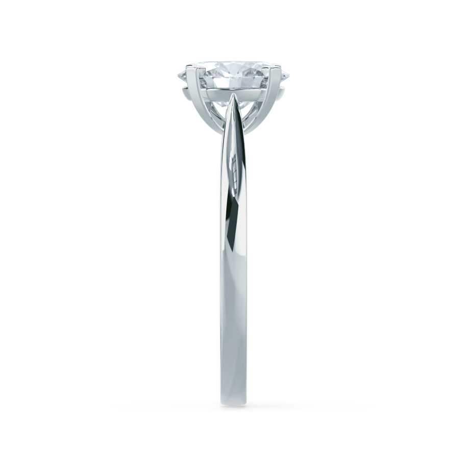 1.5 CT Oval Solitaire Moissanite Engagement Ring