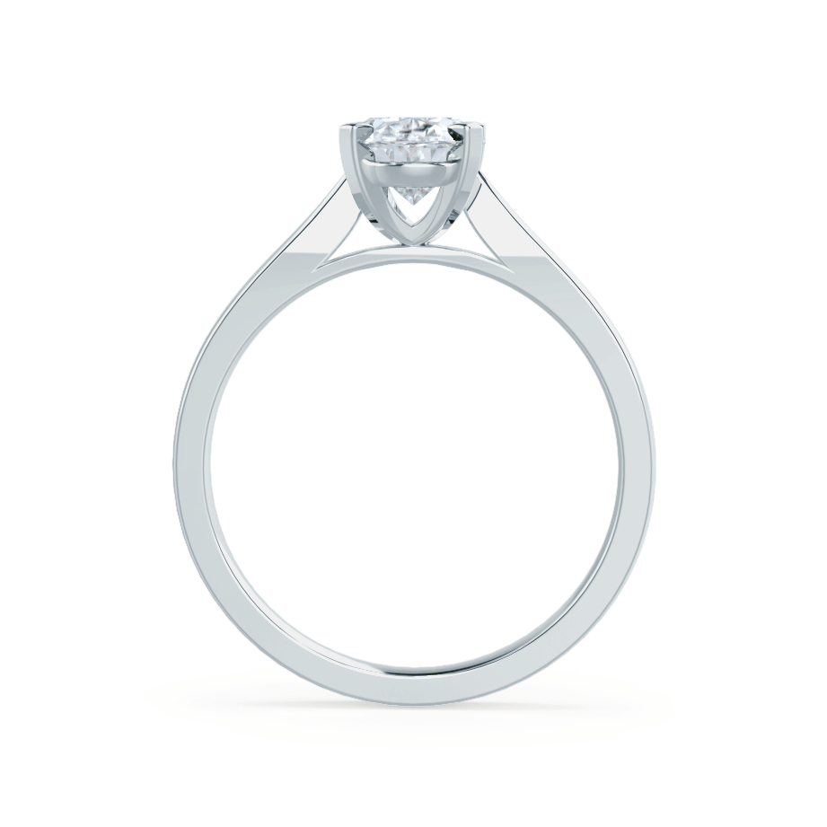 1.5 CT Oval Solitaire Moissanite Engagement Ring