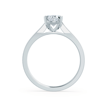 1.5 CT Oval Solitaire Moissanite Engagement Ring