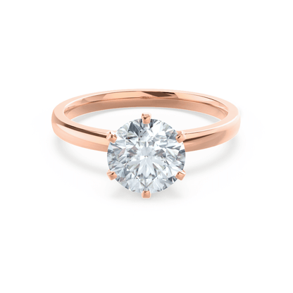 1.5 CT Round Solitaire Moissanite Engagement Ring