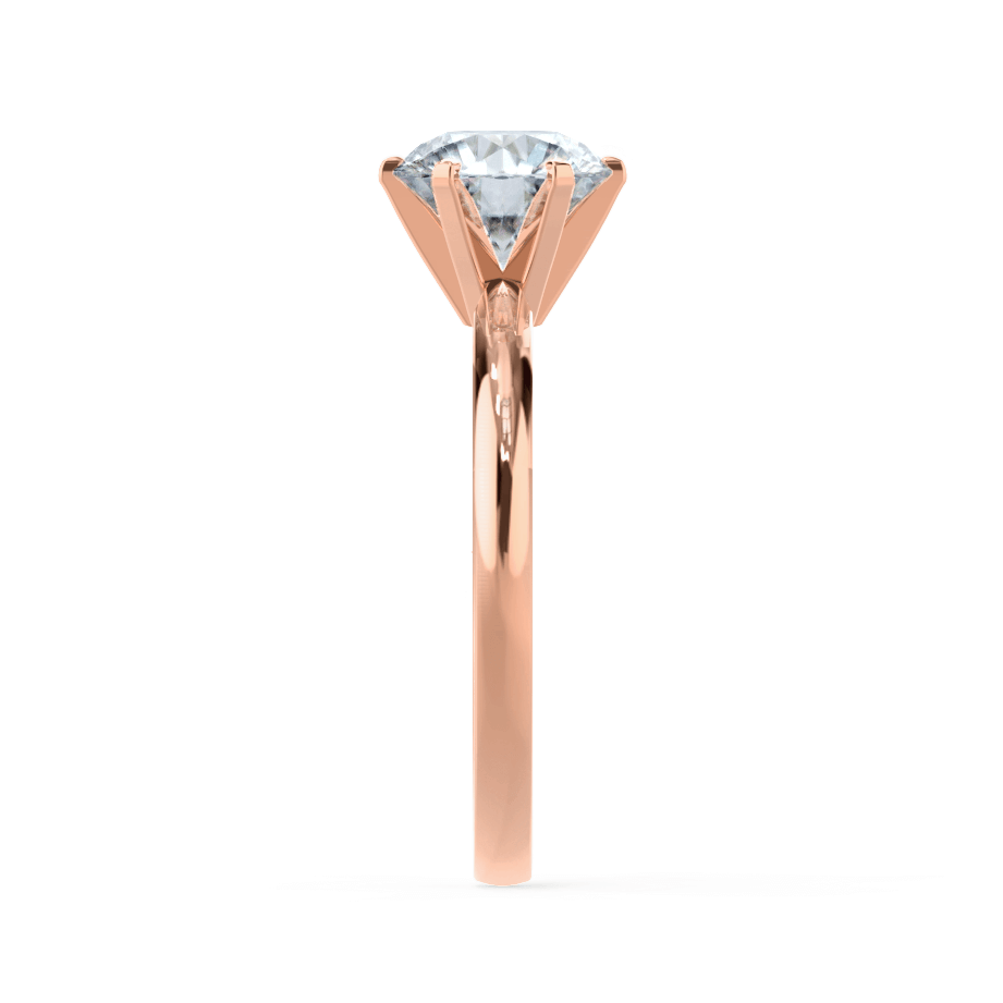 1.5 CT Round Solitaire Moissanite Engagement Ring