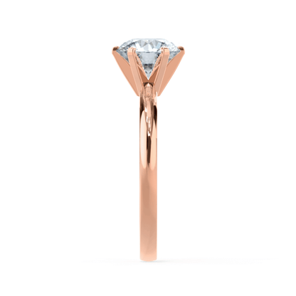 1.5 CT Round Solitaire Moissanite Engagement Ring