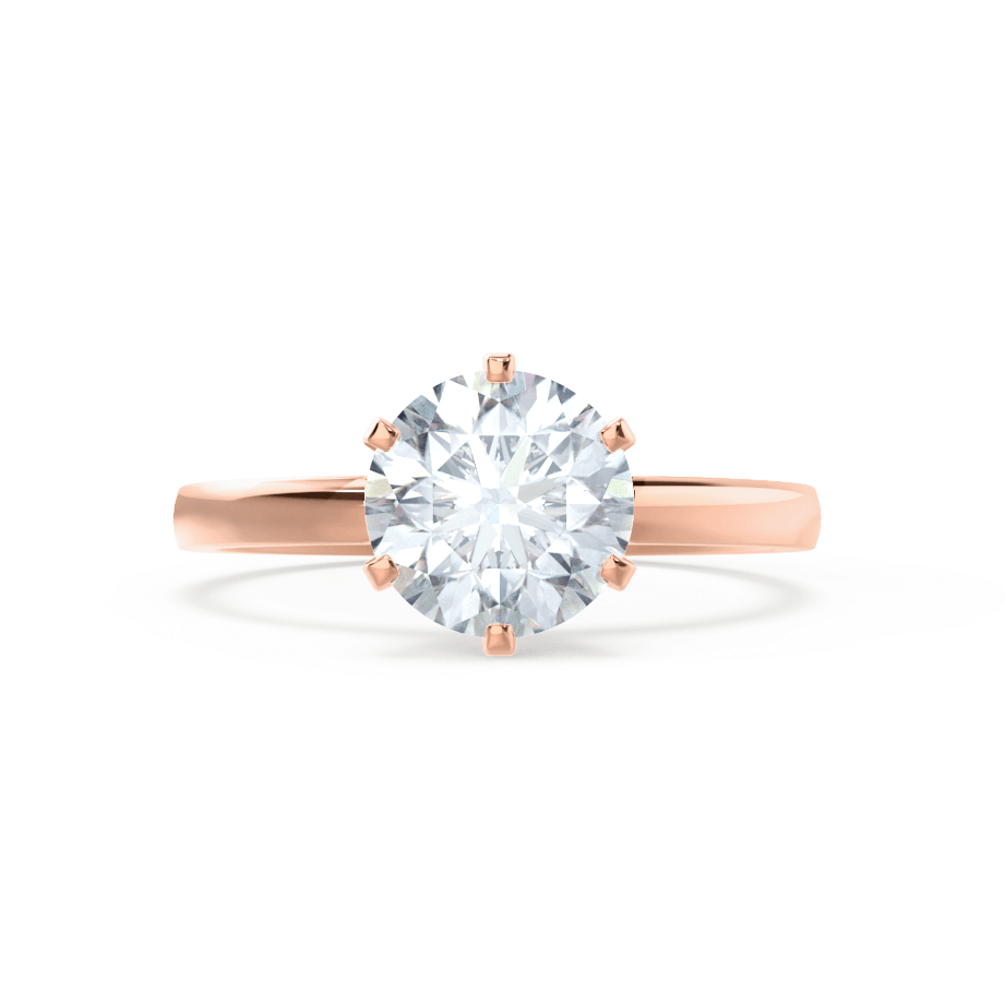 1.5 CT Round Solitaire Moissanite Engagement Ring