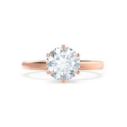 1.5 CT Round Solitaire Moissanite Engagement Ring