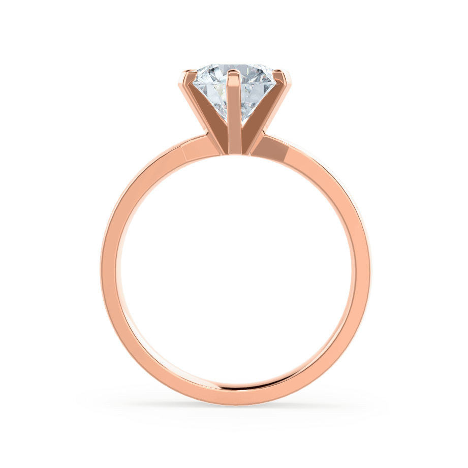 1.5 CT Round Solitaire Moissanite Engagement Ring