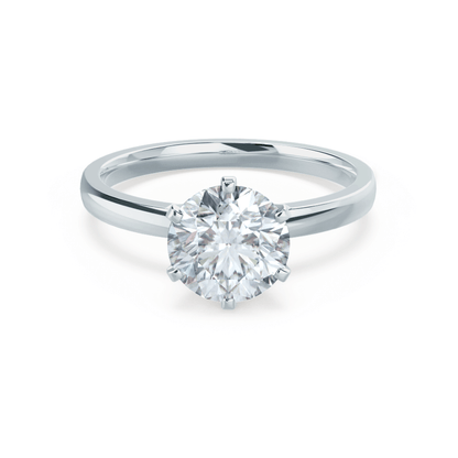1.5 CT Round Solitaire Moissanite Engagement Ring