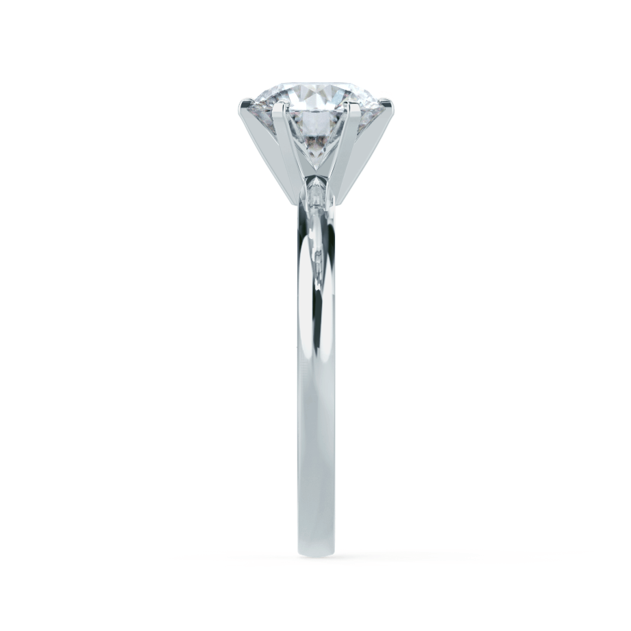1.5 CT Round Solitaire Moissanite Engagement Ring