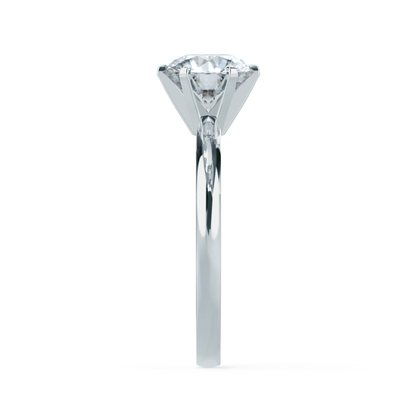 1.5 CT Round Solitaire Moissanite Engagement Ring