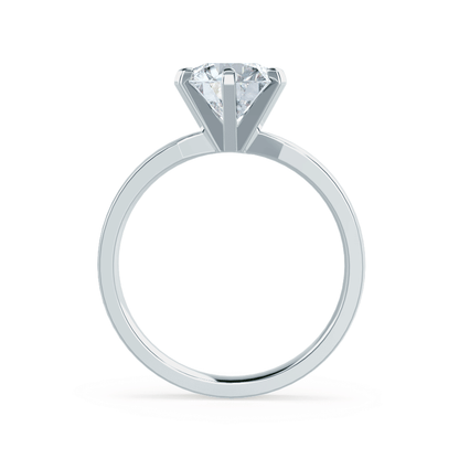 1.5 CT Round Solitaire Moissanite Engagement Ring