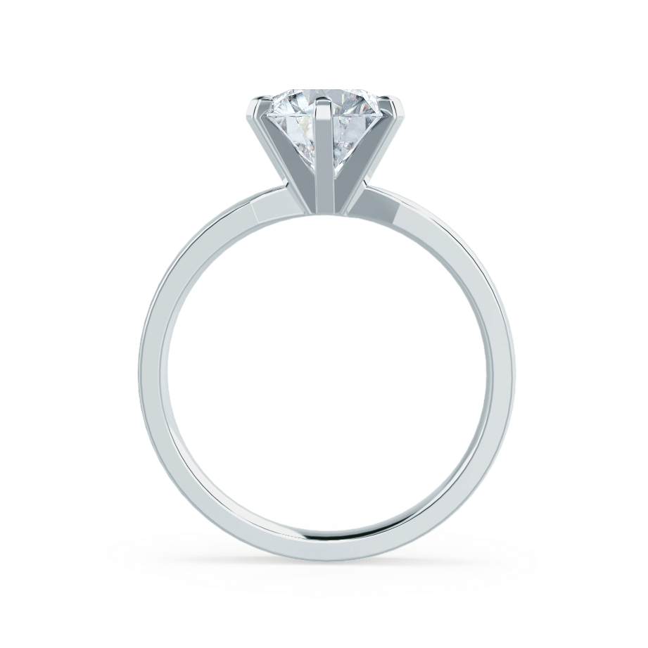 1.5 CT Round Solitaire Moissanite Engagement Ring
