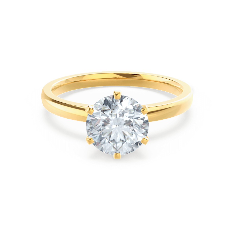 1.5 CT Round Solitaire Moissanite Engagement Ring