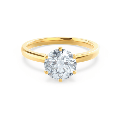 1.5 CT Round Solitaire Moissanite Engagement Ring