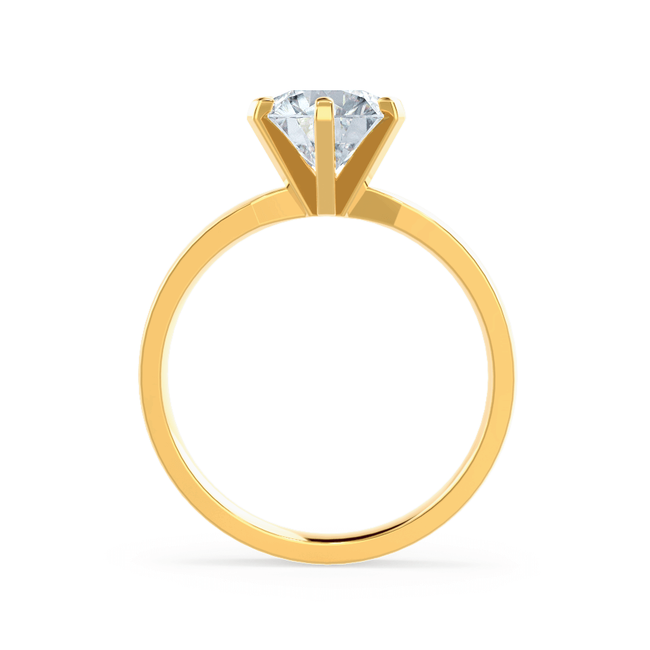 1.5 CT Round Solitaire Moissanite Engagement Ring