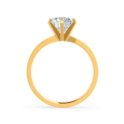 1.5 CT Round Solitaire Moissanite Engagement Ring