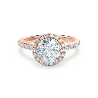 1 CT Round Halo & Pave Moissanite Engagement Ring