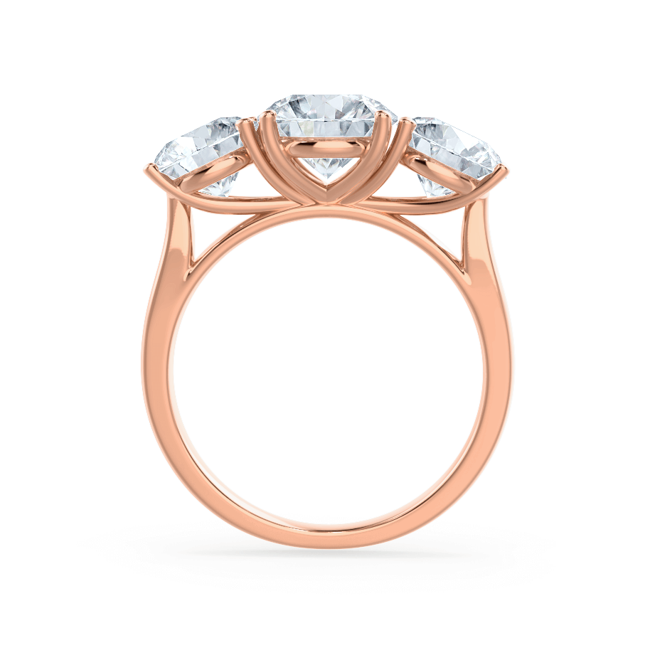 1.5 CT Round Three Stone Moissanite Engagement Ring