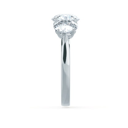 1.5 CT Round Three Stone Moissanite Engagement Ring