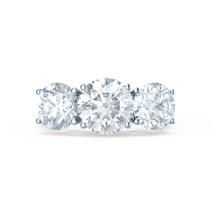 1.5 CT Round Three Stone Moissanite Engagement Ring