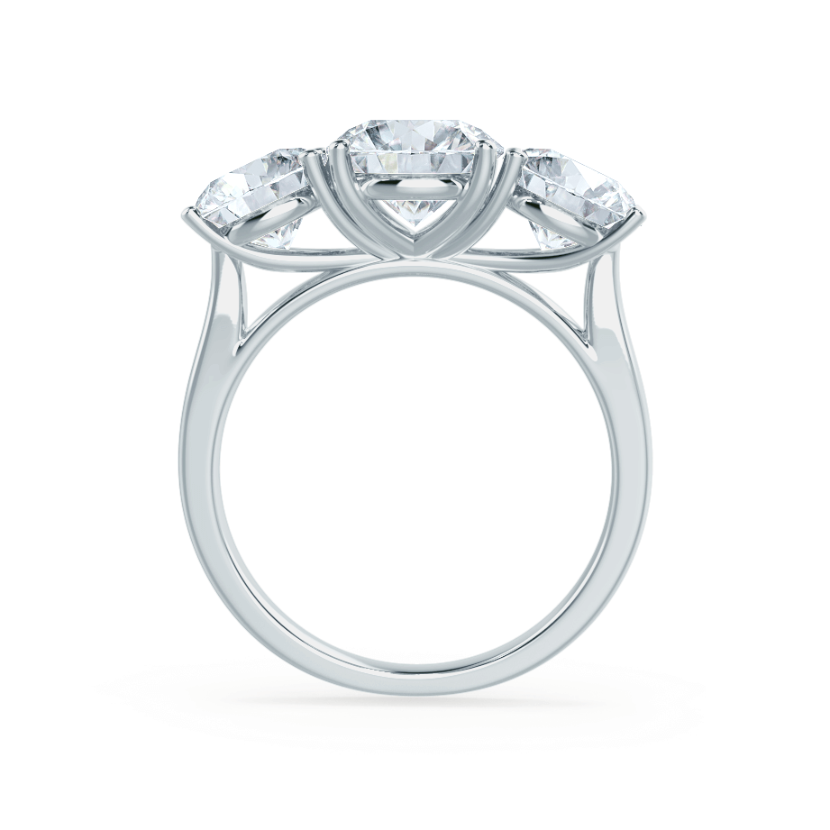 1.5 CT Round Three Stone Moissanite Engagement Ring
