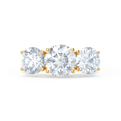 1.5 CT Round Three Stone Moissanite Engagement Ring