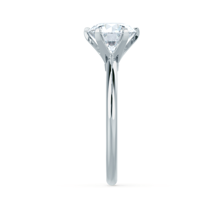 2.2 CT Round Solitaire Moissanite Engagement Ring