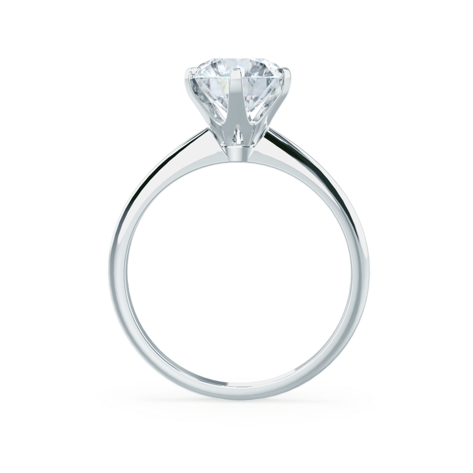 2.2 CT Round Solitaire Moissanite Engagement Ring