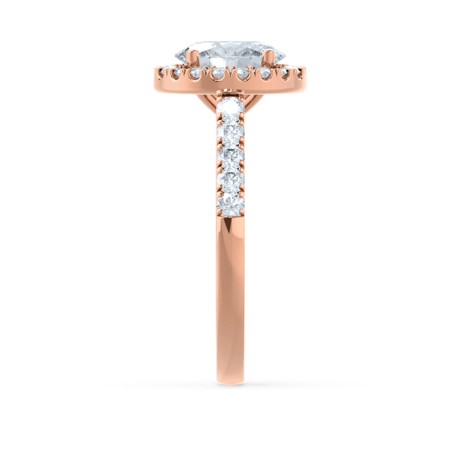 1.5 CT Oval Halo & Pave Moissanite Engagement Ring