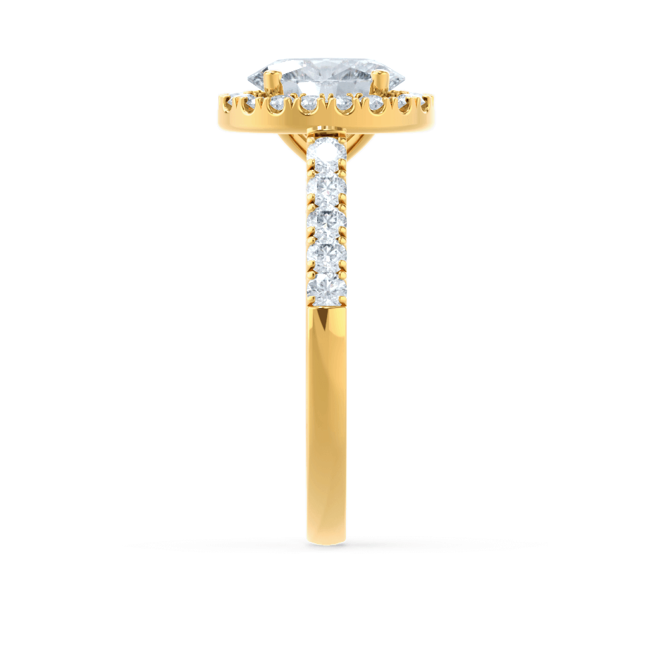 1.5 CT Oval Halo & Pave Moissanite Engagement Ring