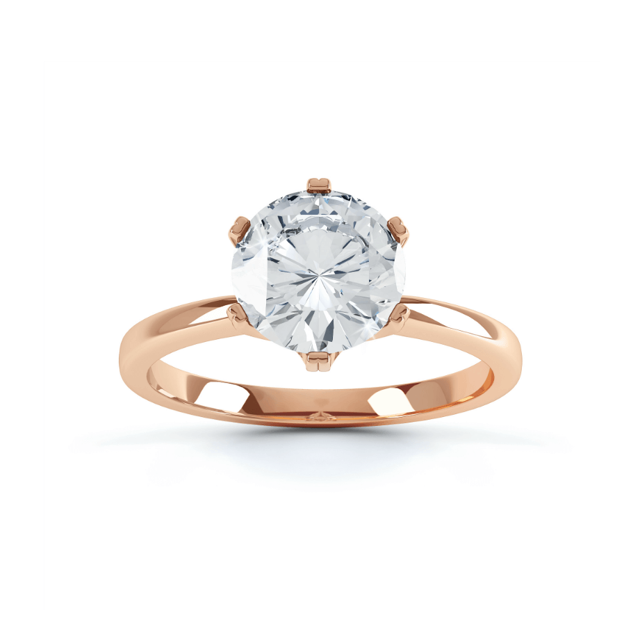 1.5 CT Round Solitaire Moissanite Engagement Ring